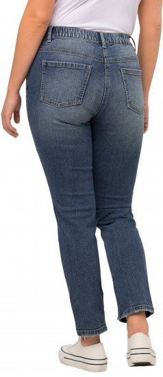 Ulla Popken Distressed Stretch Fit Sarah Jeans Blue Denim - Jeans & Calças Femininas em Tamanhos Grandes – Plus Size - 