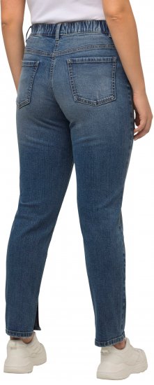 Ulla Popken Distressed Stretch Fit Boyfriend Jeans Blue Denim - Jeans & Calças Femininas em Tamanhos Grandes – Plus Size - 