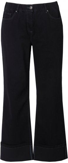 Ulla Popken Flared Leg Jeans Black - Jeans & Calças Femininas em Tamanhos Grandes – Plus Size - 