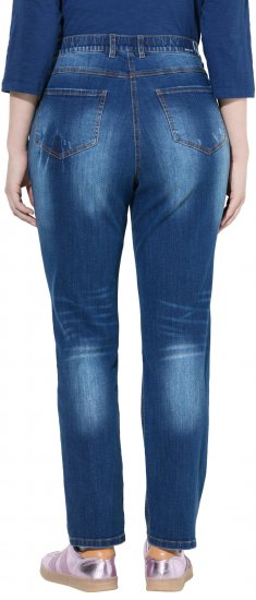 Ulla Popken Lightly Distressed Stretch Fit Jeans Blue Denim - Jeans & Calças Femininas em Tamanhos Grandes – Plus Size - 