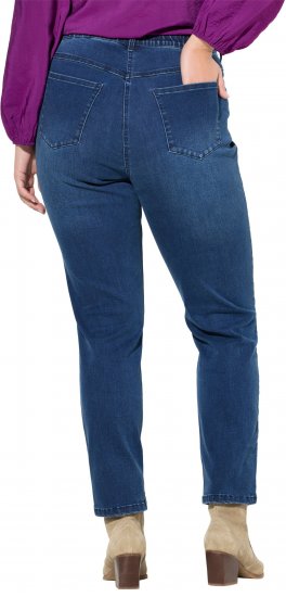 Ulla Popken Splatter Painted Jeans Blue - Jeans & Calças Femininas em Tamanhos Grandes – Plus Size - 