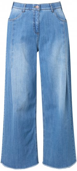Ulla Popken Extra Wide Leg Stretch Fit Jeans Light Blue - Jeans & Calças Femininas em Tamanhos Grandes – Plus Size - 
