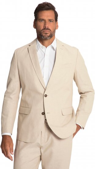 JP1880 Kos Linen Blend Jacket Sand - Fatos - Fatos de Homem Tamanhos Grandes