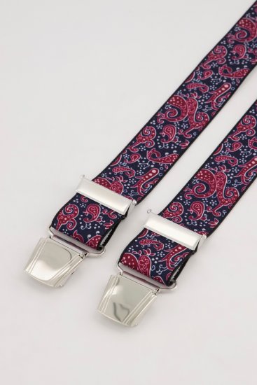 JP1880 Suspenders with Adjustable Length Burgundy Red - Acessórios - 
