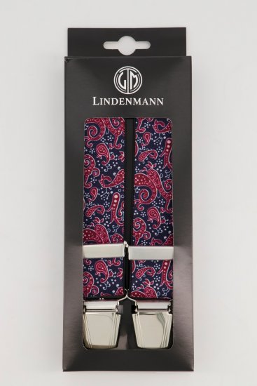 JP1880 Suspenders with Adjustable Length Burgundy Red - Acessórios - 