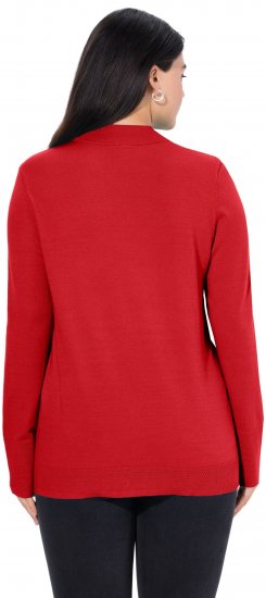 Ulla Popken Long Sleeves Mock Turtleneck Sweater Salsa Red - Sweatshirts & hoodies - 