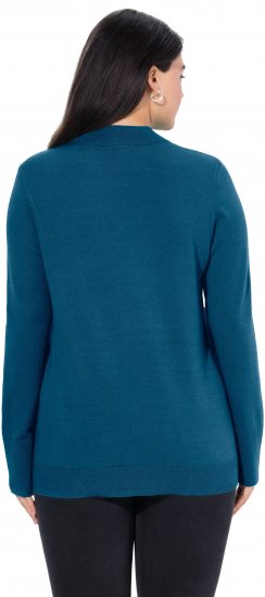 Ulla Popken Long Sleeves Mock Turtleneck Sweater Emerald Green - Sweatshirts & hoodies - 