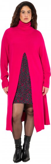 Ulla Popken Long Turtleneck Duster Sweater Red Pink - Sweatshirts & hoodies - 