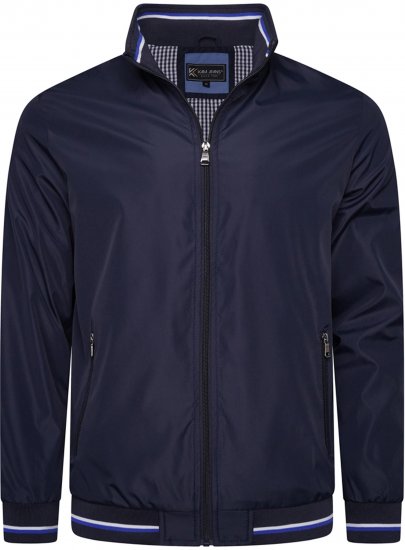 Kam Jeans 444 Premium Harrington Jacket Navy - Casacos - Casacos Homem Tamanhos Grandes