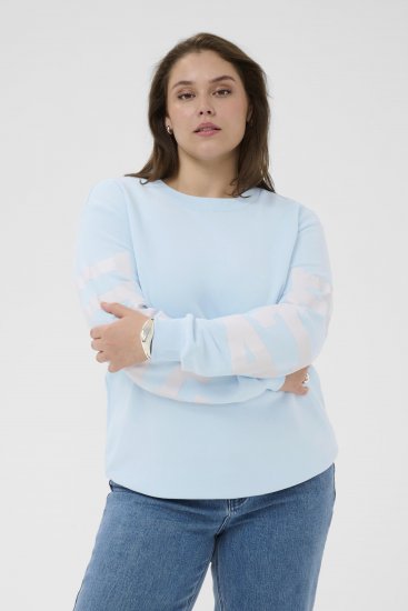 Kaffe Curve Mila Sweatshirt Nantucket Breeze Blue - Sweatshirts - 