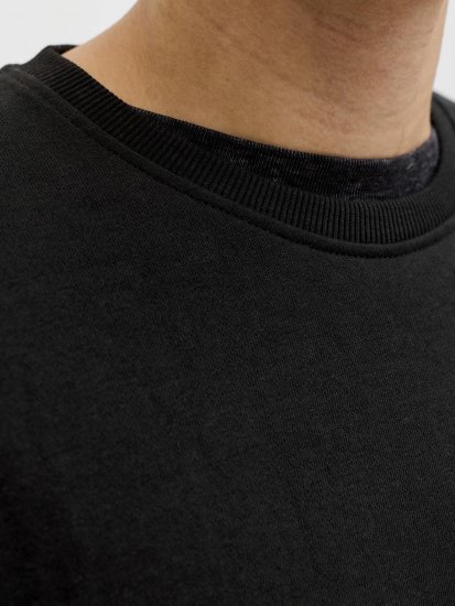 Jack & Jones Brandon Sweatshirt Black - Sweatshirts & hoodies - Sweatshirt & Camisolas com Capuz tamanhos grandes