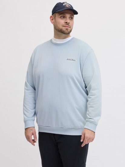 Jack & Jones Brandon Sweatshirt Blue - Sweatshirts & hoodies - Sweatshirt & Camisolas com Capuz tamanhos grandes