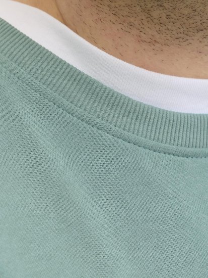 Jack & Jones Brandon Sweatshirt Turquoise - Sweatshirts & hoodies - Sweatshirt & Camisolas com Capuz tamanhos grandes
