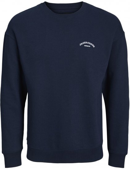 Jack & Jones College Logo Sweatshirt Navy - Sweatshirts & hoodies - Sweatshirt & Camisolas com Capuz tamanhos grandes