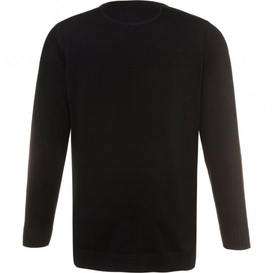 JP1880 Pullover Sweater Black TALL - ROUPAS DE HOMEM MT-6XLT - Tamanhos-Tall Homem