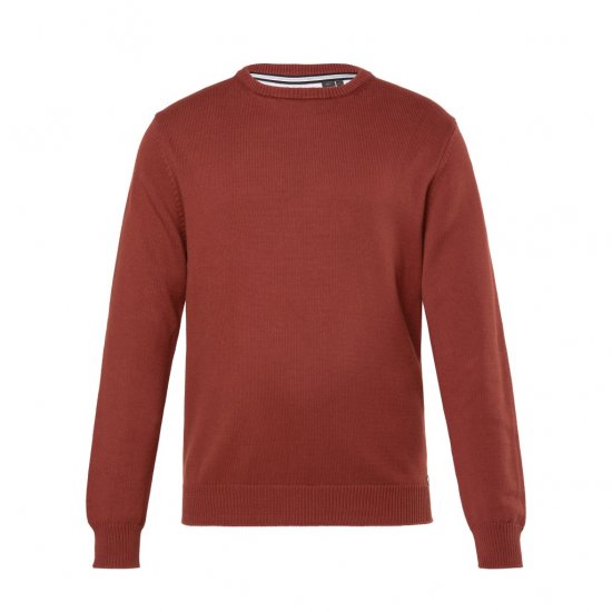 JP1880 Classic Round Neck Long Sleeve Sweater Brick Brown - Sweatshirts & hoodies - Sweatshirt & Camisolas com Capuz tamanhos grandes