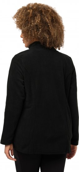 Ulla Popken Modular Fleece Zip Front Jacket Black - Sweatshirts & hoodies - 