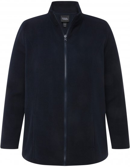 Ulla Popken Modular Fleece Zip Front Jacket Navy - Sweatshirts & hoodies - 