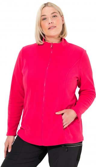 Ulla Popken Modular Fleece Zip Front Jacket Magenta - Sweatshirts & hoodies - 