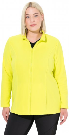 Ulla Popken Modular Fleece Zip Front Jacket Lime - Sweatshirts & hoodies - 