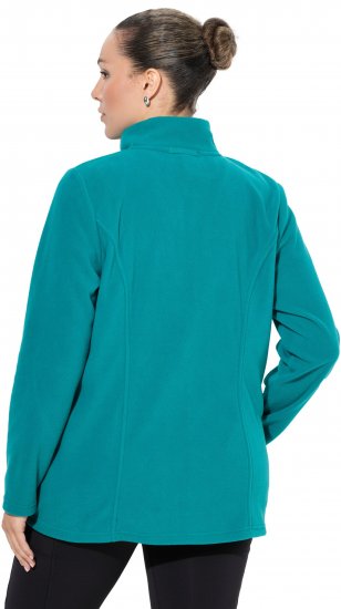Ulla Popken Modular Fleece Zip Front Jacket Emerald - Sweatshirts & hoodies - 