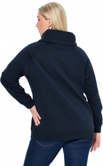 Ulla Popken Rhinestone Snowflake Turtleneck Sweatshirt Navy - Sweatshirts & hoodies - 