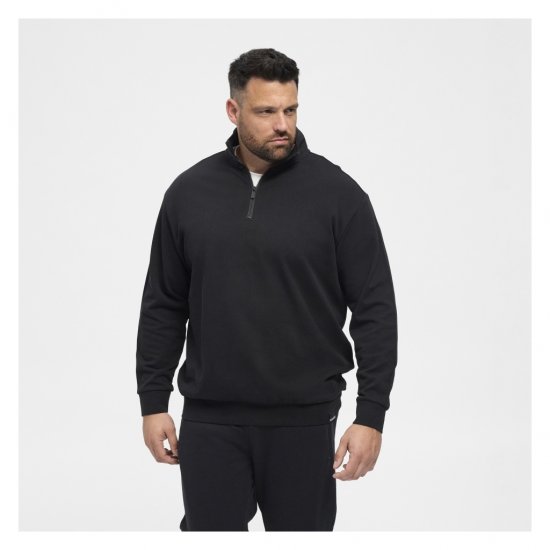North Latitude Denim Half-Zip Sweatshirt Black - Sweatshirts & hoodies - Sweatshirt & Camisolas com Capuz tamanhos grandes