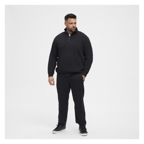 North Latitude Denim Half-Zip Sweatshirt Black - Sweatshirts & hoodies - Sweatshirt & Camisolas com Capuz tamanhos grandes