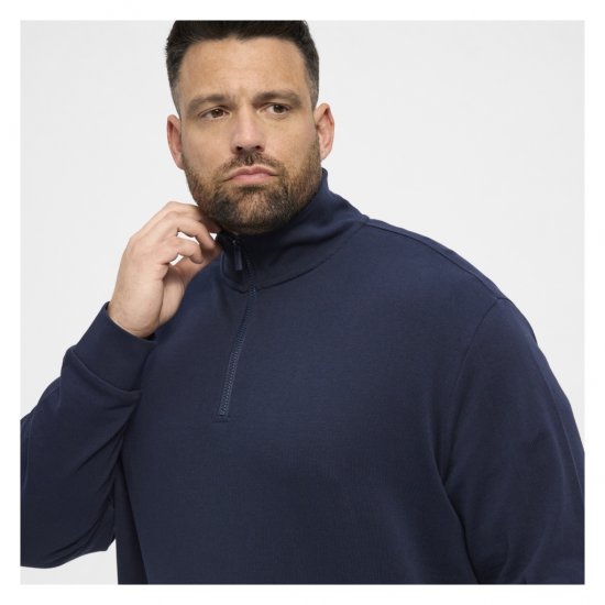 North Latitude Half-Zip Sweatshirt Navy Blue - Sweatshirts & hoodies - Sweatshirt & Camisolas com Capuz tamanhos grandes