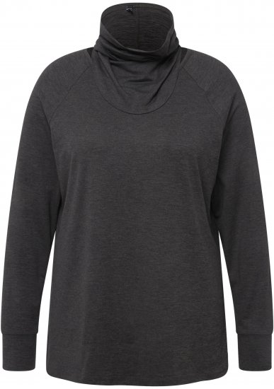Ulla Popken Sweatshirt with Gaiter Black - Sweatshirts & hoodies - 