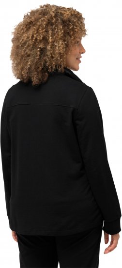 Ulla Popken Contrast Color Zip Up Sweatshirt Black - Sweatshirts & hoodies - 