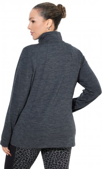 Ulla Popken Quick Drying Zip Up Sweatshirt Black - Sweatshirts & hoodies - 