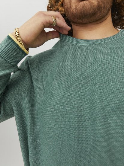 Jack & Jones Logan Spring Knitted Pillover Grey - Sweatshirts & hoodies - Sweatshirt & Camisolas com Capuz tamanhos grandes