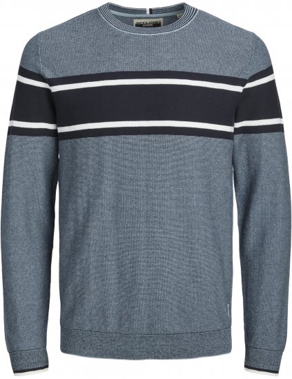 Jack & Jones Logan Spring Knitted Pullover Turquoise - Sweatshirts & hoodies - Sweatshirt & Camisolas com Capuz tamanhos grandes