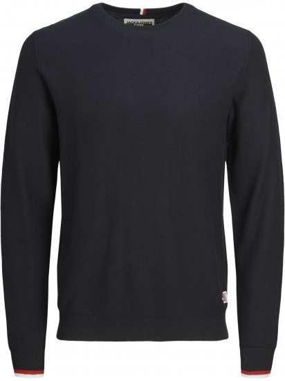 Jack & Jones Logan Spring Knitted Pullover Navy - Sweatshirts & hoodies - Sweatshirt & Camisolas com Capuz tamanhos grandes