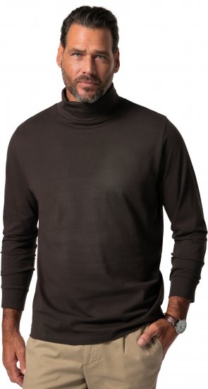JP1880 Turtleneck Sweatshirt Long Sleeve Dark Brown - Sweatshirts & hoodies - Sweatshirt & Camisolas com Capuz tamanhos grandes
