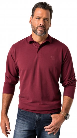 JP1880 Polo Shirt Pique Long Sleeve Red - Pólos - Pólos Tamanhos Grandes Homem