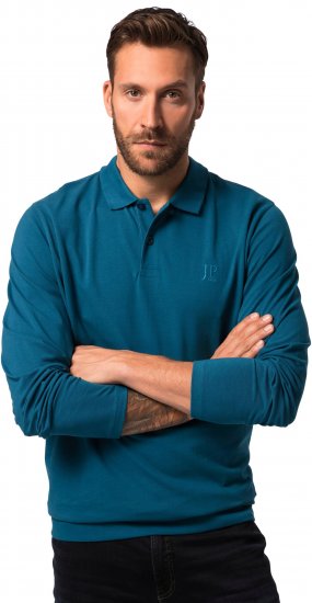 JP1880 Polo Shirt Long Sleeve Blue - Pólos - Pólos Tamanhos Grandes Homem