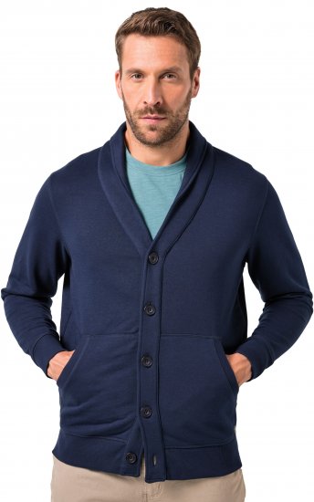 JP1880 Sweat Jacket Shawl Collar Navy - Sweatshirts & hoodies - Sweatshirt & Camisolas com Capuz tamanhos grandes
