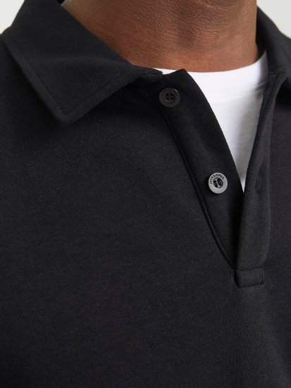 Jack & Jones Bradley Sweatshirt Polo Black - Sweatshirts & hoodies - Sweatshirt & Camisolas com Capuz tamanhos grandes