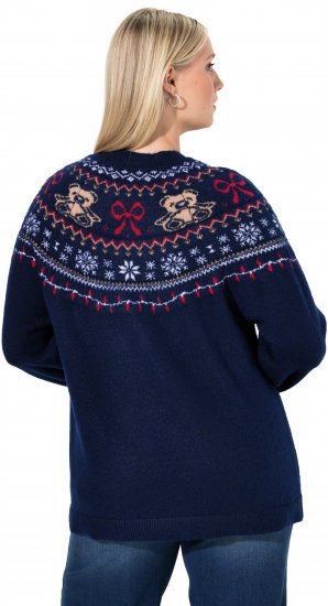 Ulla Popken Norwegian Style Christmas Sweater Blue - Sweatshirts & hoodies - 