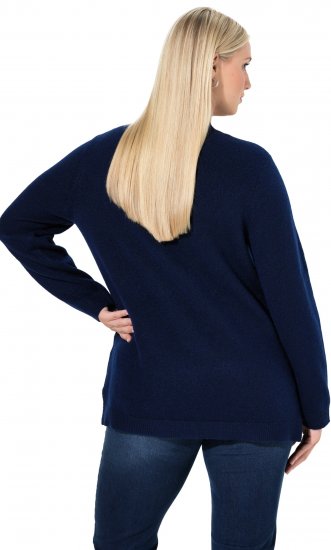 Ulla Popken Christmas Motif Classic Fit Sweater Navy - Sweatshirts & hoodies - 
