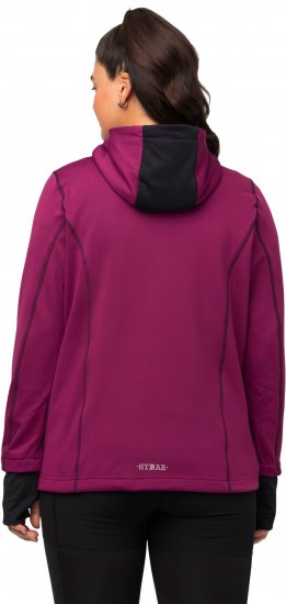 Ulla Popken HYPRAR Zip Front Hooded Stretch Sweatshirt Blackberry - Sweatshirts & hoodies - 