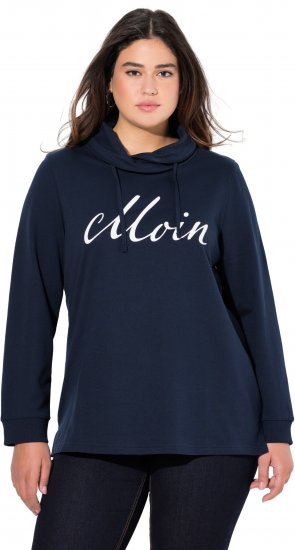 Ulla Popken Moin Graphic Sweatshirt Navy - Sweatshirts & hoodies - 
