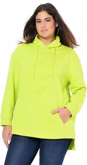 Ulla Popken Embossed Letter Sweatshirt Lime - Sweatshirts & hoodies - 