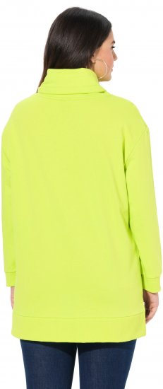 Ulla Popken Embossed Letter Sweatshirt Lime - Sweatshirts & hoodies - 