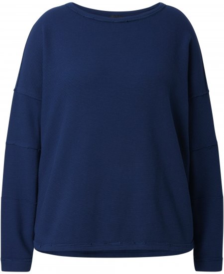 Ulla Popken Inverted Seam Long Sleeve Sweatshirt Navy - Sweatshirts & hoodies - 