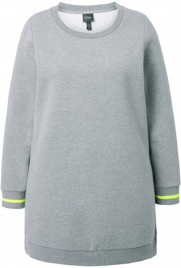 Ulla Popken Nostalgic Escape Oversized Sweatshirt Mouse Grey - Sweatshirts & hoodies - 