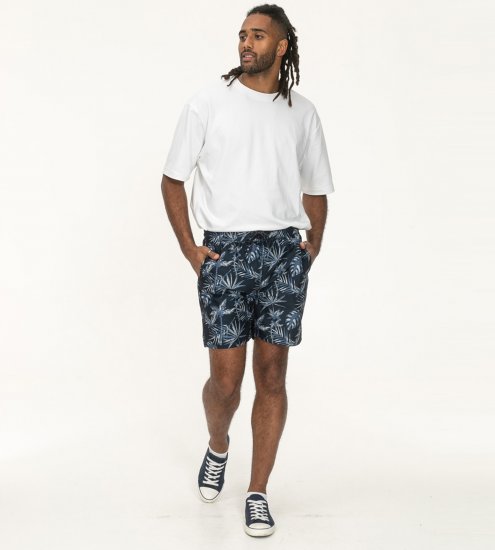 D555 Cleethorpes Hawaii Printed Swimshorts Navy - Roupa de banho - Calções de Banho Homem Tamanhos Grandes