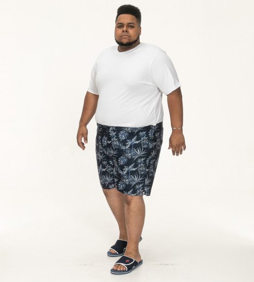 D555 Cleethorpes Hawaii Printed Swimshorts Navy - Roupa de banho - Calções de Banho Homem Tamanhos Grandes